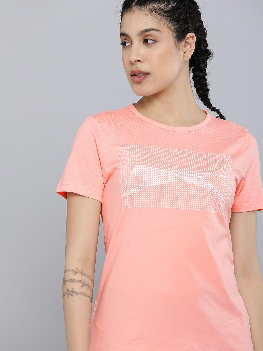 slazenger women pink brand logo printed t-shirt