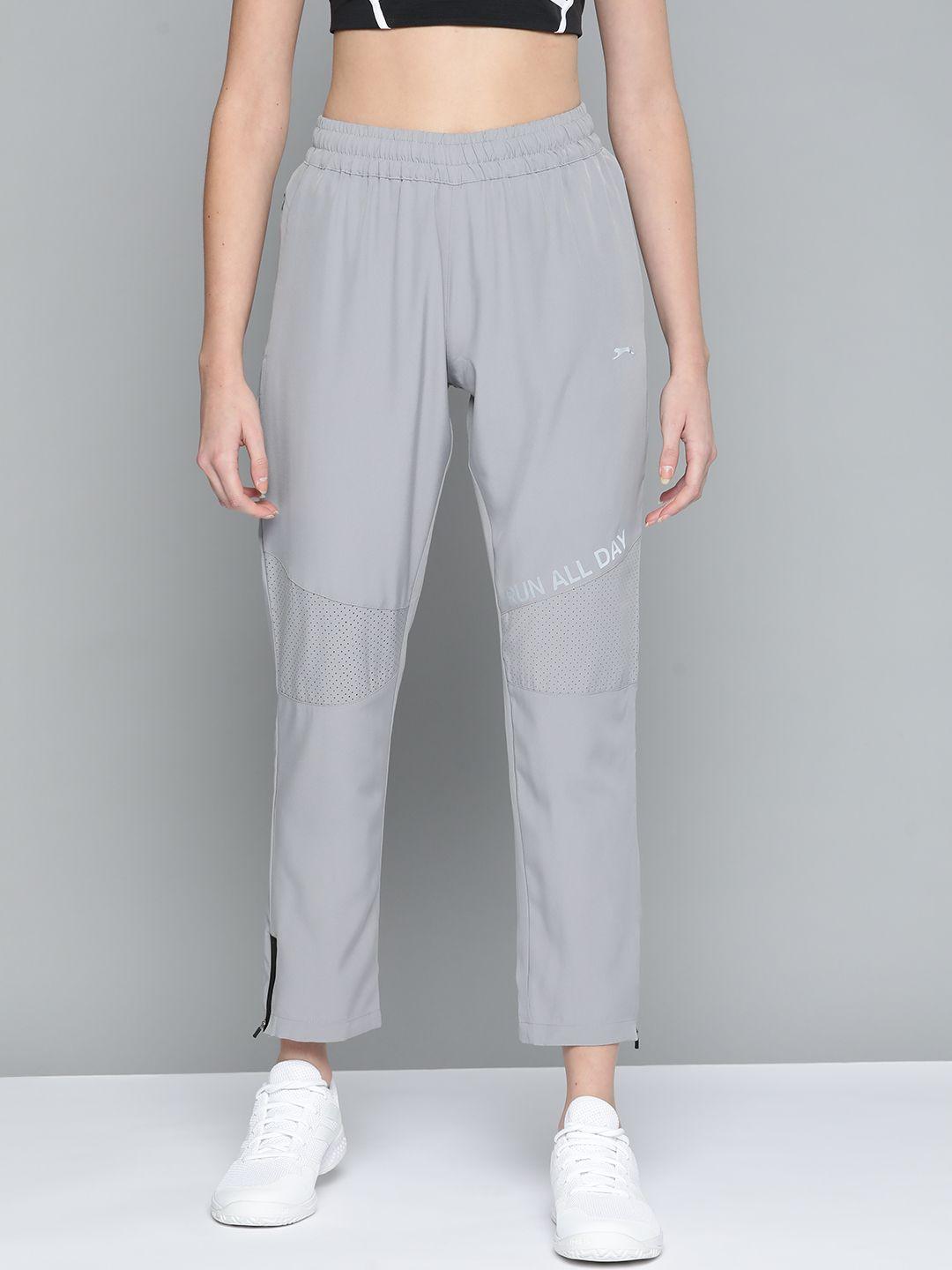 slazenger women running grey brand carrier ultra-dry track pants