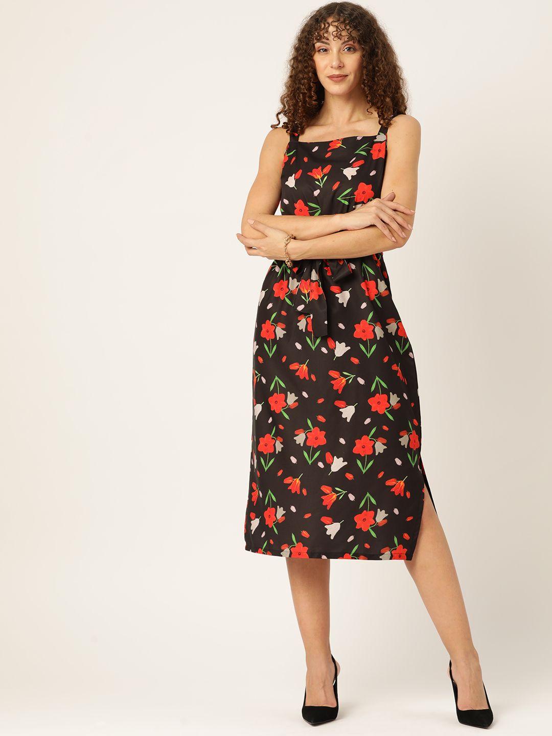 sleek italia floral crepe sheath dress