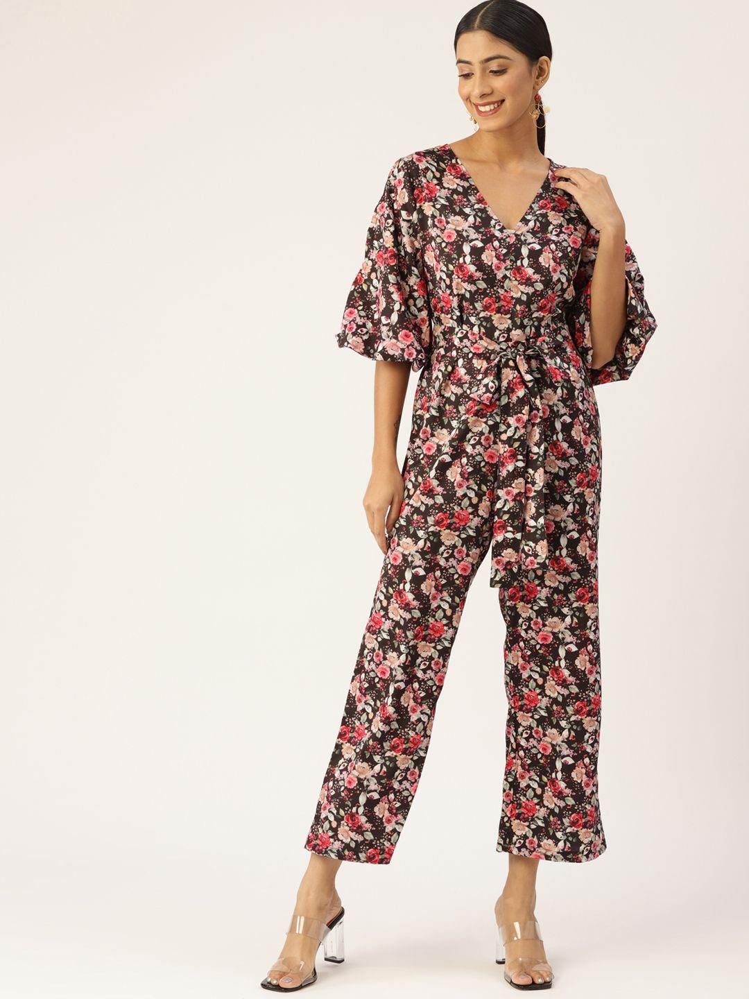 sleek italia floral printed basic jumpsuit