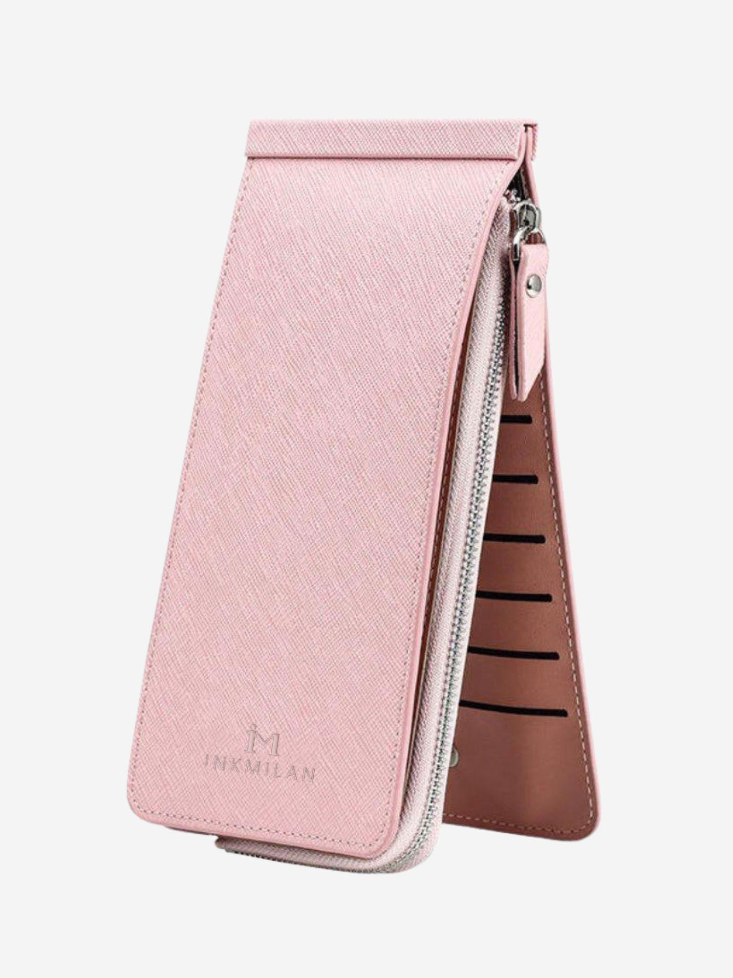 sleek pink wallet
