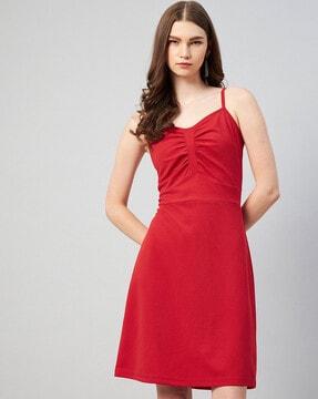 sleeveless a-line dress