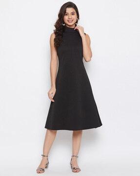 sleeveless a-line dress