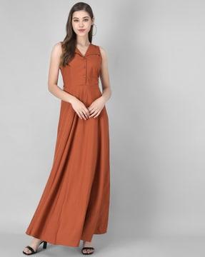 sleeveless a-line dress