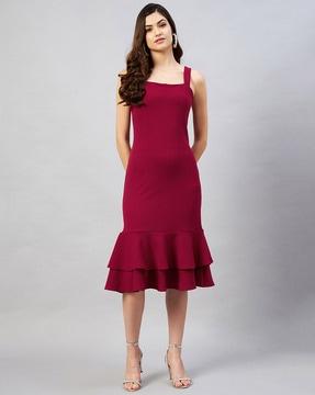 sleeveless a-line dress