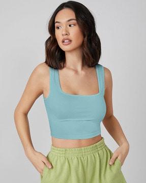 sleeveless blouson top