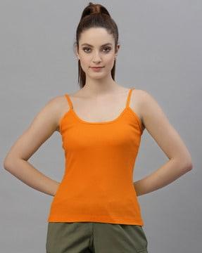 sleeveless camisole with adjustable straps