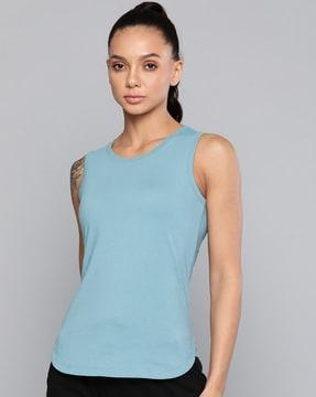 sleeveless crew-neck t-shirt