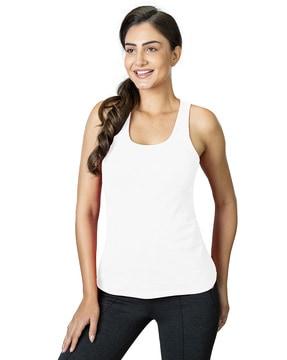 sleeveless crew-neck tank top