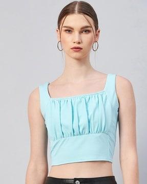 sleeveless crop top