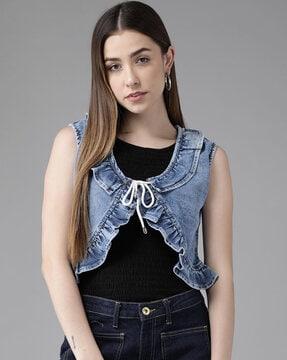 sleeveless cropped shrug