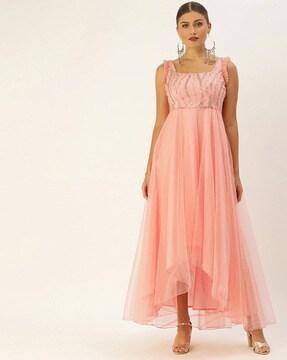 sleeveless embellished gown