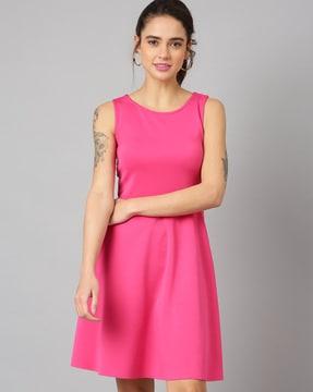 sleeveless fit & flare dress