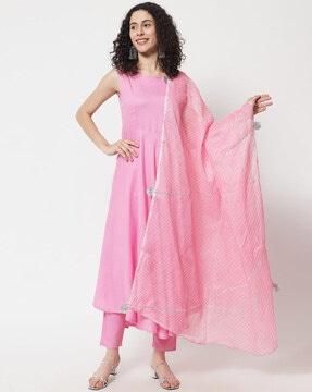 sleeveless flared kurta set