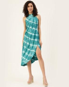 sleeveless high-low a-line dress