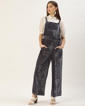 sleeveless patch-pockets jumpsuit