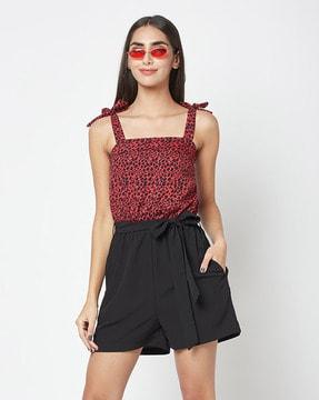 sleeveless playsuit with insert pockets