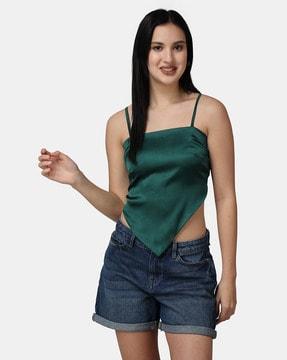 sleeveless square-neck top