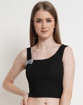 sleeveless top with bow