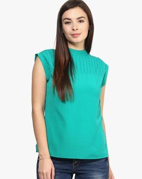 sleeveless top with textured detail