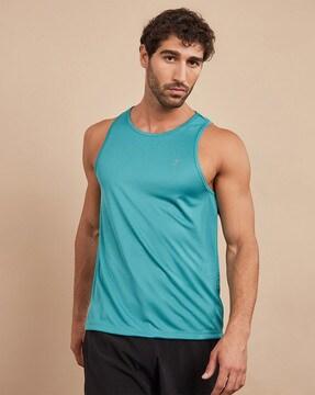 sleeveless vest with placement logo