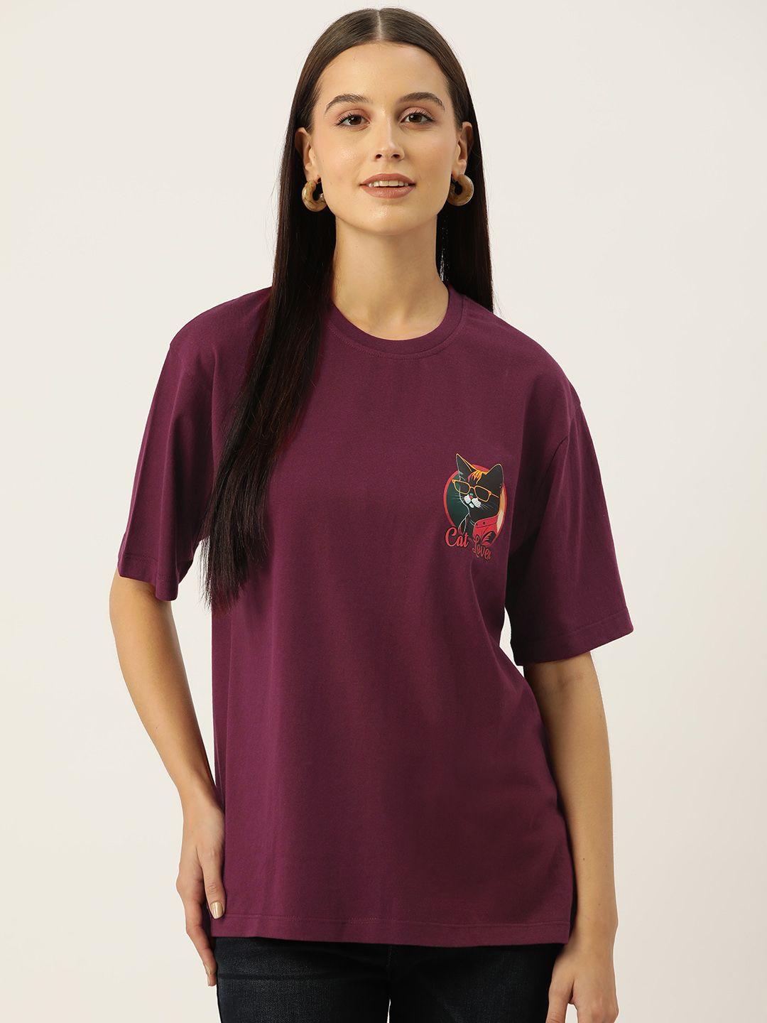 slenor printed drop-shoulder sleeves longline t-shirt