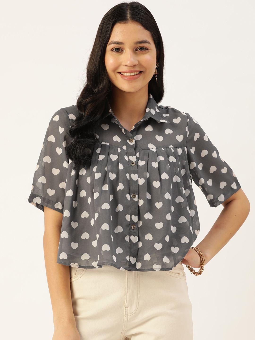 slenor printed georgette party shirt