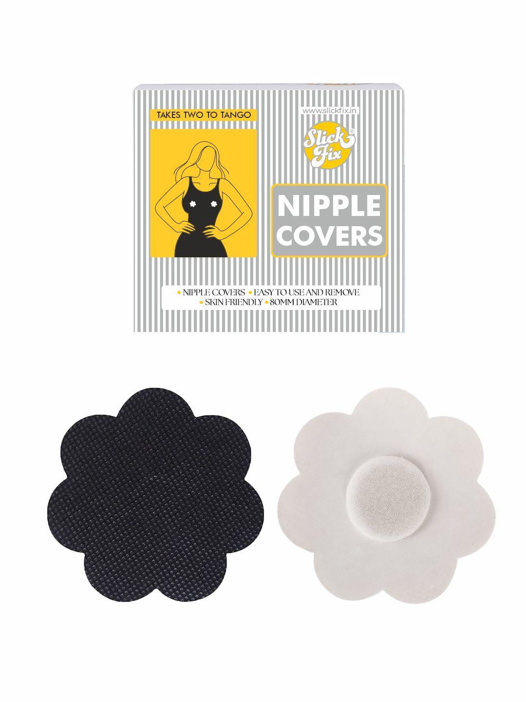 slickfix self adhesive nipple covers black colour nipple pasties - 100 pieces