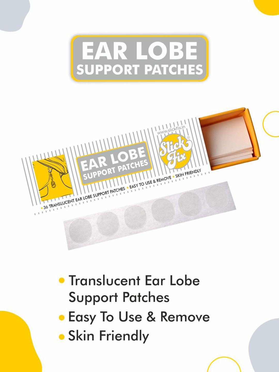 slickfix ear lobe tape/invisible ear lobe support patch for heavy earrings-pack of 180