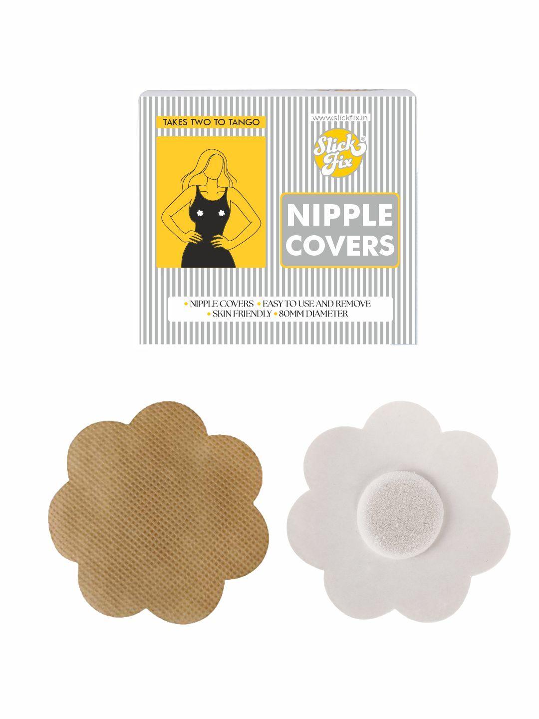 slickfix self adhesive nipple covers skin colour nipple pasties - 20 pieces