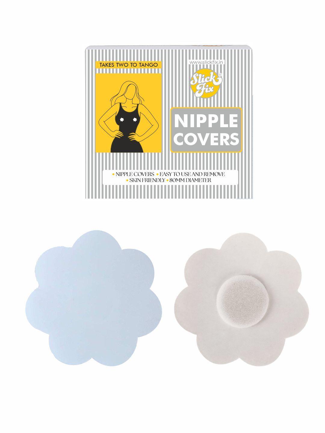 slickfix self adhesive nipple covers transparent colour nipple pasties - 100 pieces
