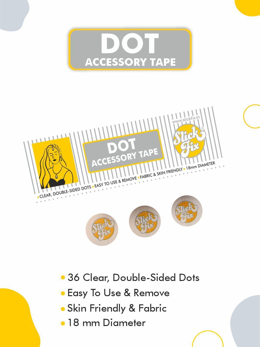 slickfix transparent small dot accessory tape - 36 pieces