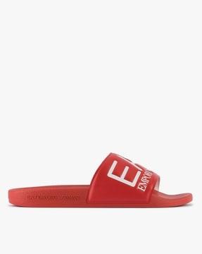 slides with embossed logo