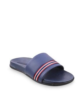 slides flip flops with synthetic upper