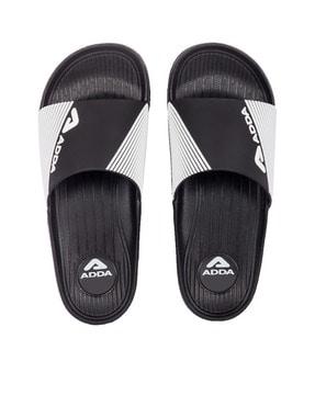 slides with embossed logo