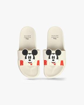 slides with mickey-mouse applique