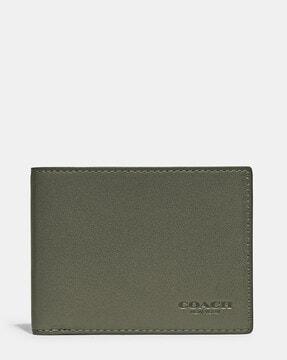 slim bi-fold leather wallet