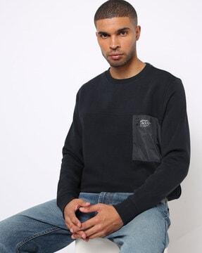 slim fit crew-neck sweatshirt