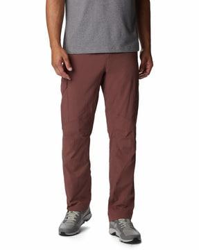 slim fit flat-front cargo pants with belt
