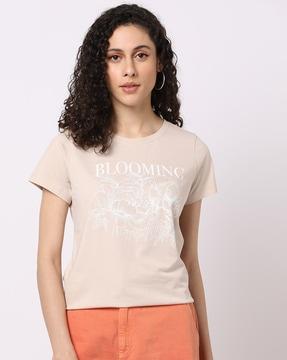slim fit floral print t-shirt
