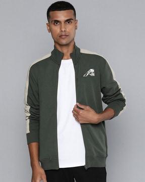slim fit jacket with side taping