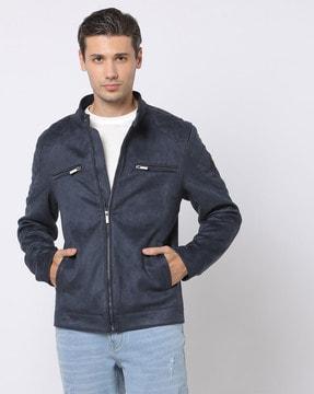 slim fit jacket with zip pockets