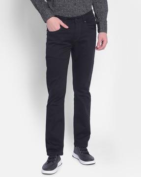 slim fit jeans with 5-pocket styling