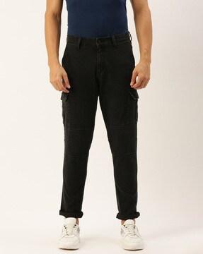 slim fit jeans with cargo pockets