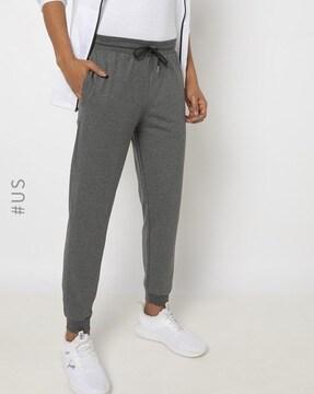 slim fit joggers with drawstring fastening