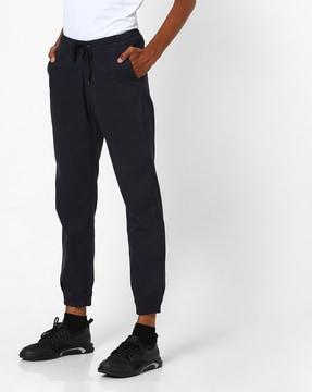 slim fit joggers with elasticated drawcord waist
