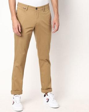slim fit low-rise chinos