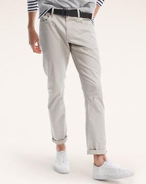 slim fit low-rise chinos