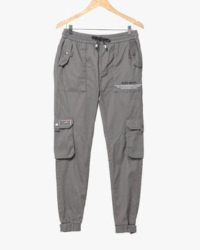 slim fit mid-rise cargo joggers