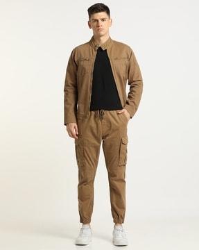 slim fit overdyed cargo joggers